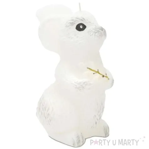 swieca wielkanoc zajac biala bartek candles 140 mm