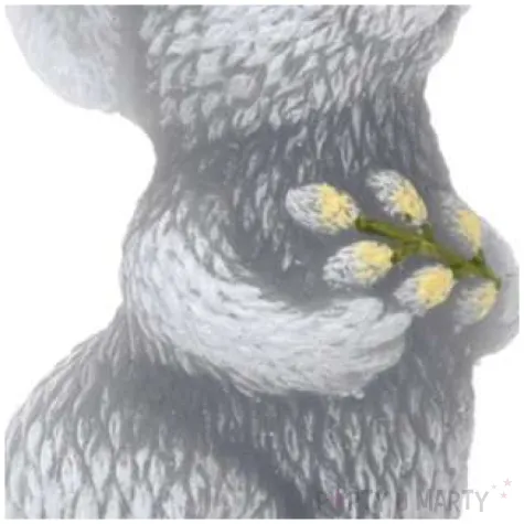 swieca wielkanoc zajac szara bartek candles 140 mm