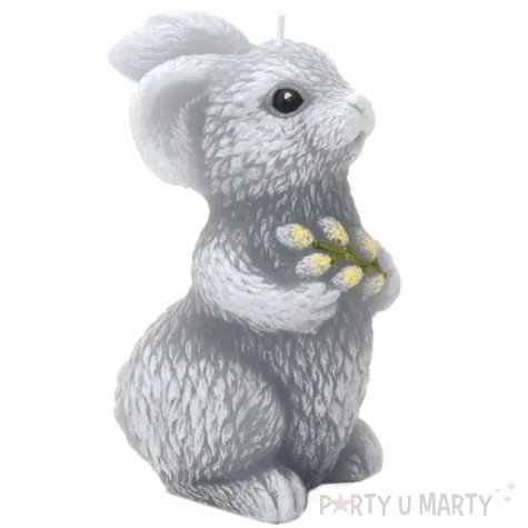 swieca wielkanoc zajac szara bartek candles 140 mm