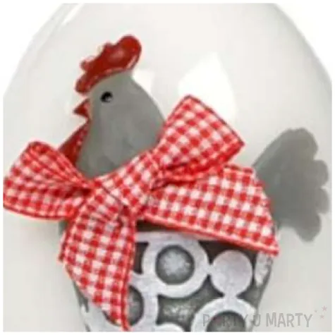 swieca wielkanocne jajko kokoszka biala adpal 90 70 mm