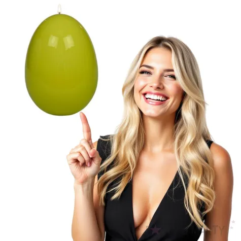 swieca wielkanocne jajko lakierowane pistacjowe adpal 140 100 mm