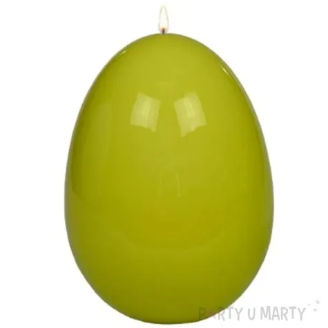 swieca wielkanocne jajko lakierowane pistacjowe adpal 140 100 mm