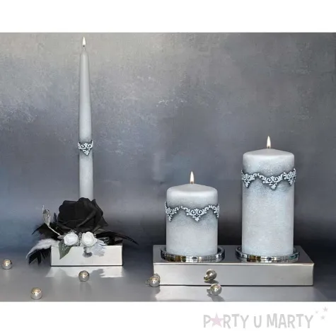 swieca wielkanocne jajko marmur szare adpal 90 70 mm