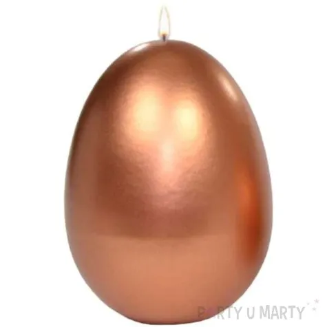 swieca wielkanocne jajko metalic miedziana adpal 14cm