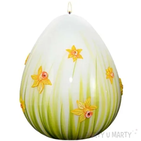 swieca wielkanocne jajko xl bialo zielona adpal 200 160 mm