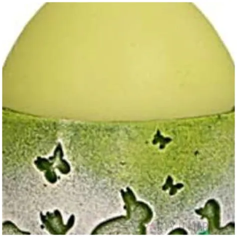 swieca wielkanocne jajko z koronka zielona adpal 9cm