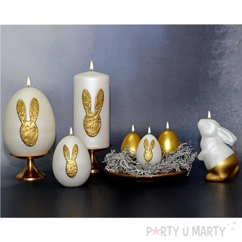 swieca wielkanocne jajko z kroliczkiem czarna adpal 9cm