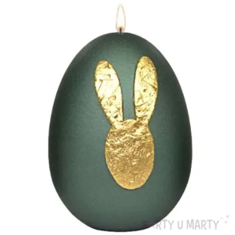 swieca wielkanocne jajko z kroliczkiem zielona adpal 9cm
