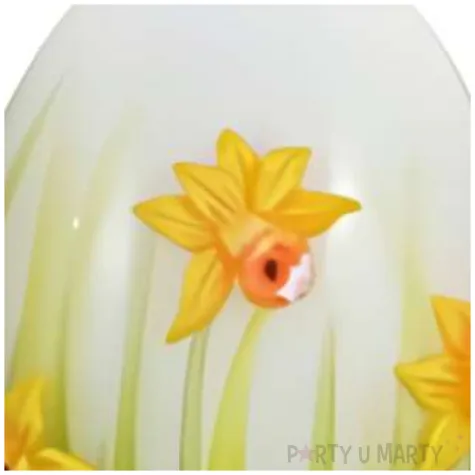 swieca wielkanocne jajko z zonkilem bialo zielone adpal 90 70 mm