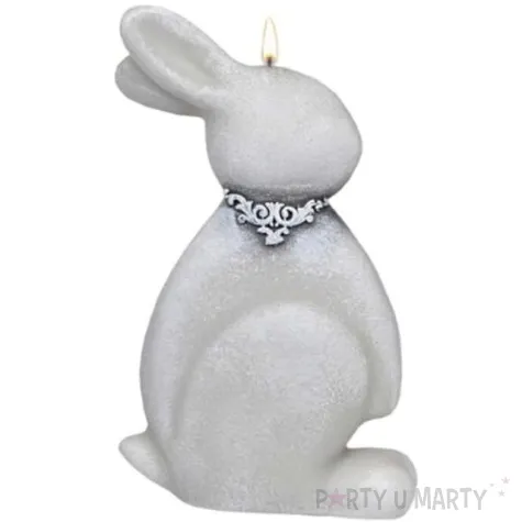 swieca wielkanocny zajac marmur szara adpal 190 110 mm