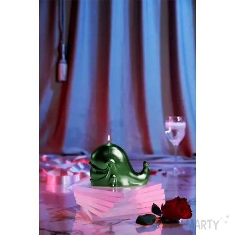 swieca wieloryb metaliczna zielona candellana