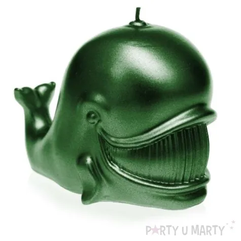 swieca wieloryb metaliczna zielona candellana