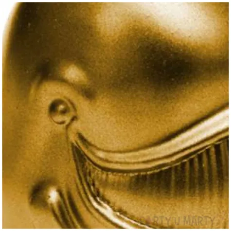 swieca wieloryb metaliczna zlota candellana