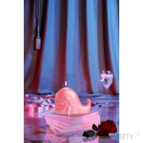 swieca wieloryb perlowa rozowa jasna candellana