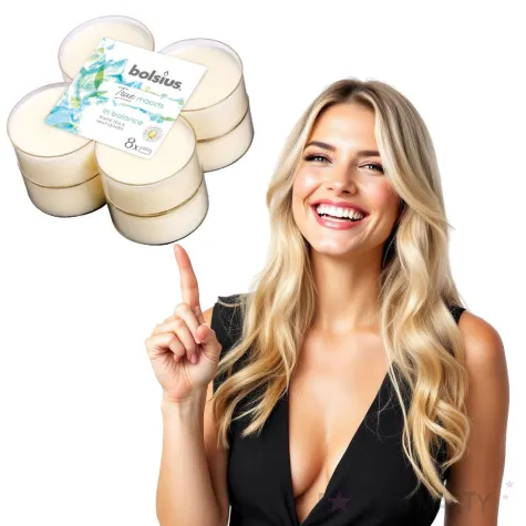 swieca zapachowa balance mieta i biala herbata bolsius 8h 8 szt