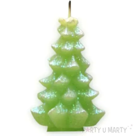 swieca zapachowa choinka mini zielona jasna bartek candles 60 110 mm