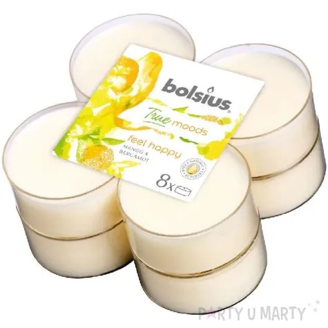 swieca zapachowa feel happy mango i bergamotka bolsius 8h 8 szt