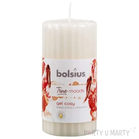 swieca zapachowa pienkowa cynamonowa biala bolsius 120 58 mm