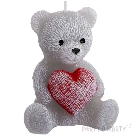 swieca zapachowa pluszowy mis szara bartek candles 75 mm