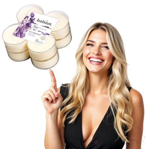 swieca zapachowa relaxed piwonia i rumianek bolsius 8h 8 szt