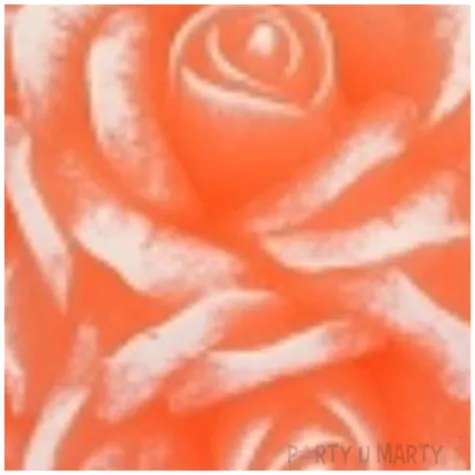 swieca zapachowa slodka roza bialo czerwona 10cm ravi