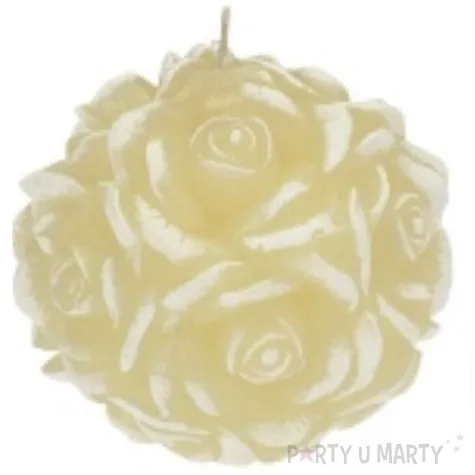 swieca zapachowa slodka roza bialo kremowa ravi