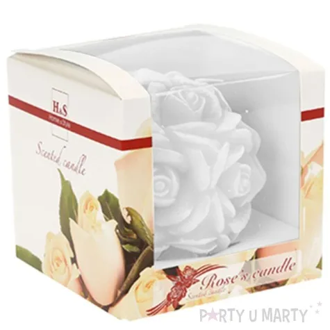 swieca zapachowa slodka roza bialo zielona 10cm ravi