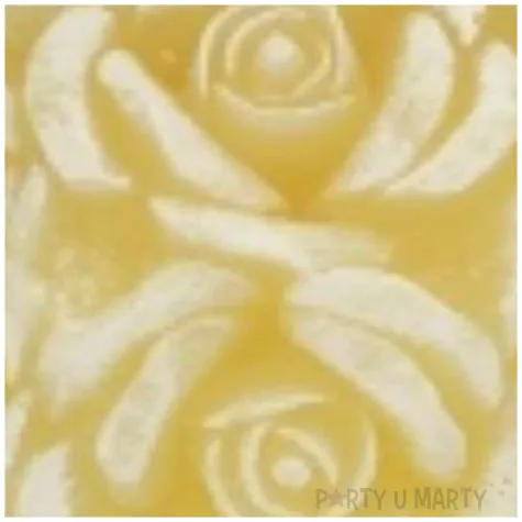 swieca zapachowa slodka roza bialo zolta 10cm ravi