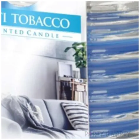 swieca zapachowa w karbowanym szkle antytabak bispol 82 80 mm