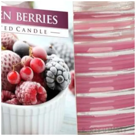 swieca zapachowa w karbowanym szkle mrozna jagoda bispol 8 cm