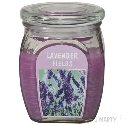 swieca zapachowa w szkle bigjar lawenda fioletowa bolsius 120 92