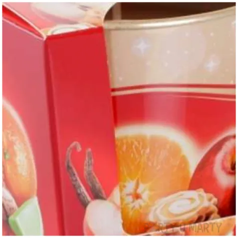 swieca zapachowa w szkle christmas time cynamon i jablko bartek candles 80 90 mm