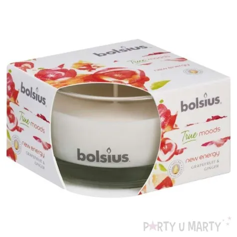 swieca zapachowa w szkle grejpfrut i imbir bolsius 8 4cm