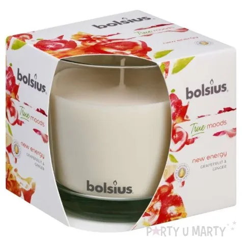 swieca zapachowa w szkle grejpfrut i imbir bolsius 9 5 cm