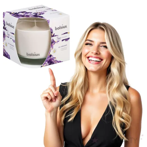 swieca zapachowa w szkle lawenda i rumianek bolsius 9 5 cm