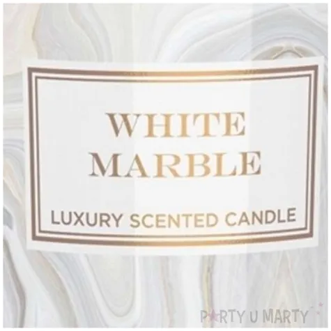 swieca zapachowa w szkle marble biala bartek candles