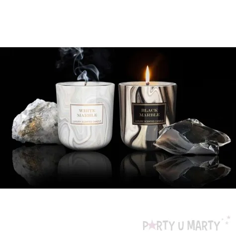 swieca zapachowa w szkle marble czarna bartek candles