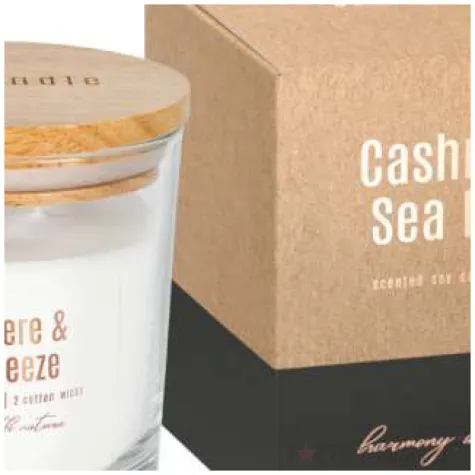 swieca zapachowa w szkle morska bryza i kaszmir z wieczkiem sojowa bispol 8 5 x 8 2 cm