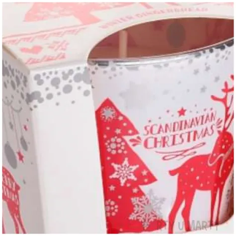 swieca zapachowa w szkle scandinavian jablko i anyz biala bartek candles 80 90 mm