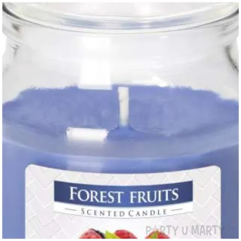 swieca zapachowa w szkle sloiczek lesne owoce bispol 28 h 10 cm