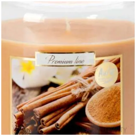 swieca zapachowa w szkle sloik xl cynamon aura 100 h 14 cm