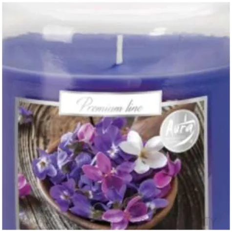 swieca zapachowa w szkle sloik xl fiolek aura 100 h 14 cm