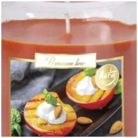 swieca zapachowa w szkle sloik xl grilowana brzoskwinia aura 100 h 14 cm