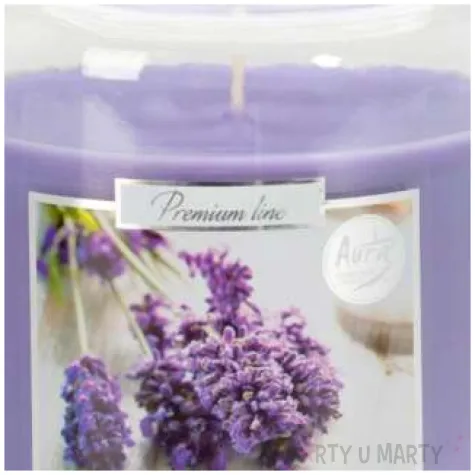swieca zapachowa w szkle sloik xl lawenda aura 100 h 14 cm