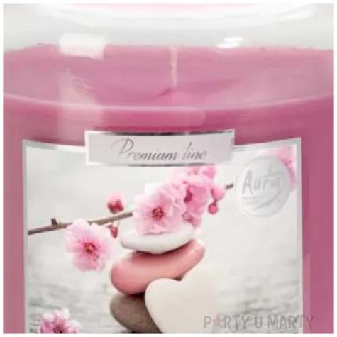 swieca zapachowa w szkle sloik xl ogrod spa aura 100 h 14 cm