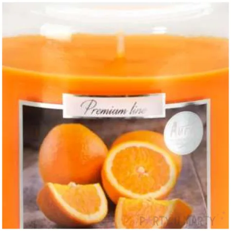 swieca zapachowa w szkle sloik xl pomarancza aura 100 h 14 cm