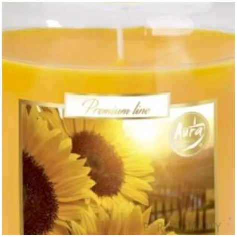 swieca zapachowa w szkle sloik xl sloneczniki aura 100 h 14 cm