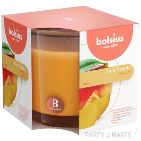 swieca zapachowa w szkle t s mango bolsius 95 95 mm