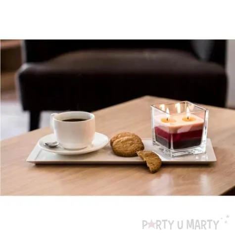 swieca zapachowa w szkle trojbarwna grota solna bispol 8x8 cm