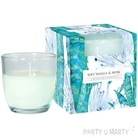 swieca zapachowa w szkle wanilia i pizmo bispol 7 6 cm